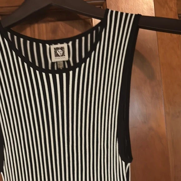 Anne Klein Gray Pleated Sheath Dress Midi - Picture 5 of 7